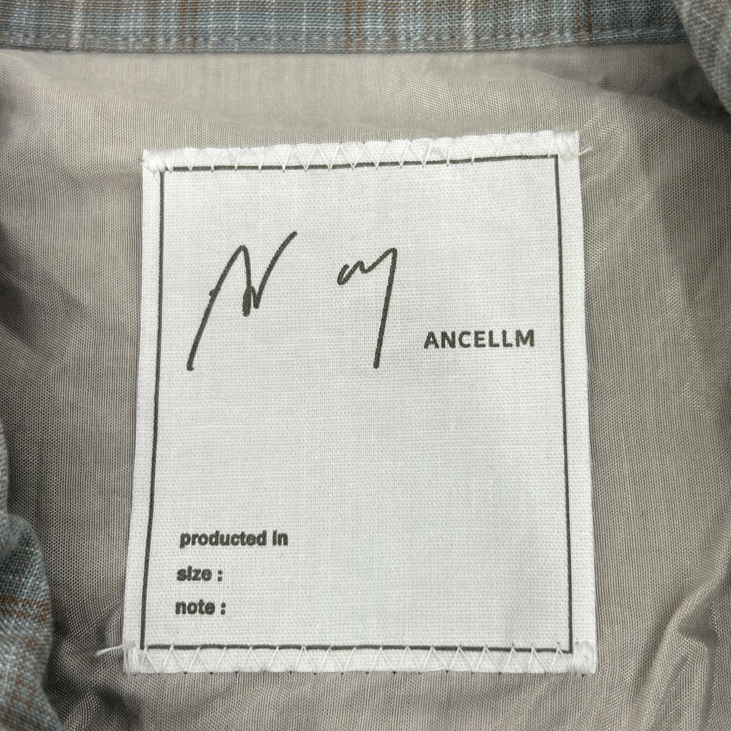 ANCELLM アンセルム 26SS ANC-SH80 ブルー AGING RAYON CHECK SHIRT トップス