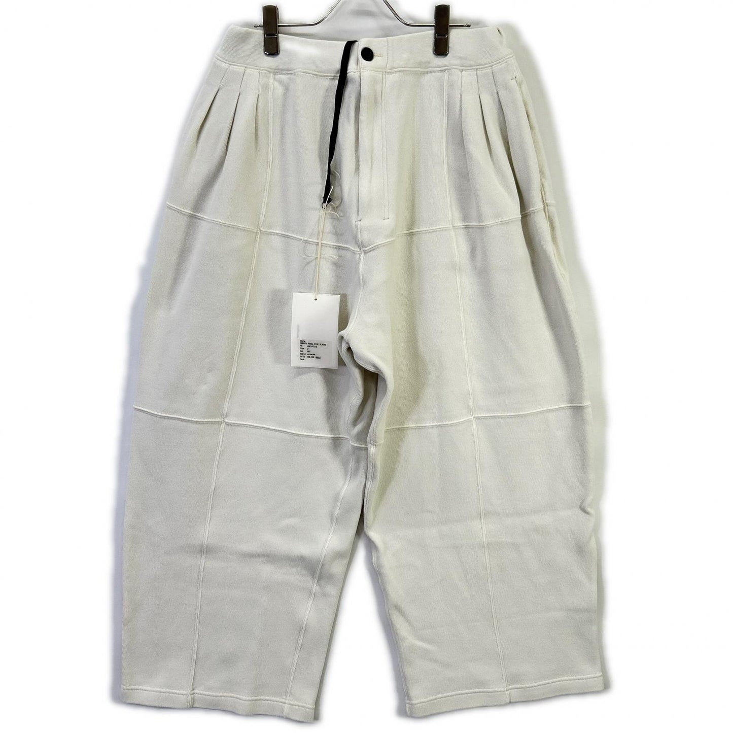 ANCELLM アンセルム 26SS ANC-PT110 ホワイト SMOOTH PANEL WIDE SLACKS ボトムス
