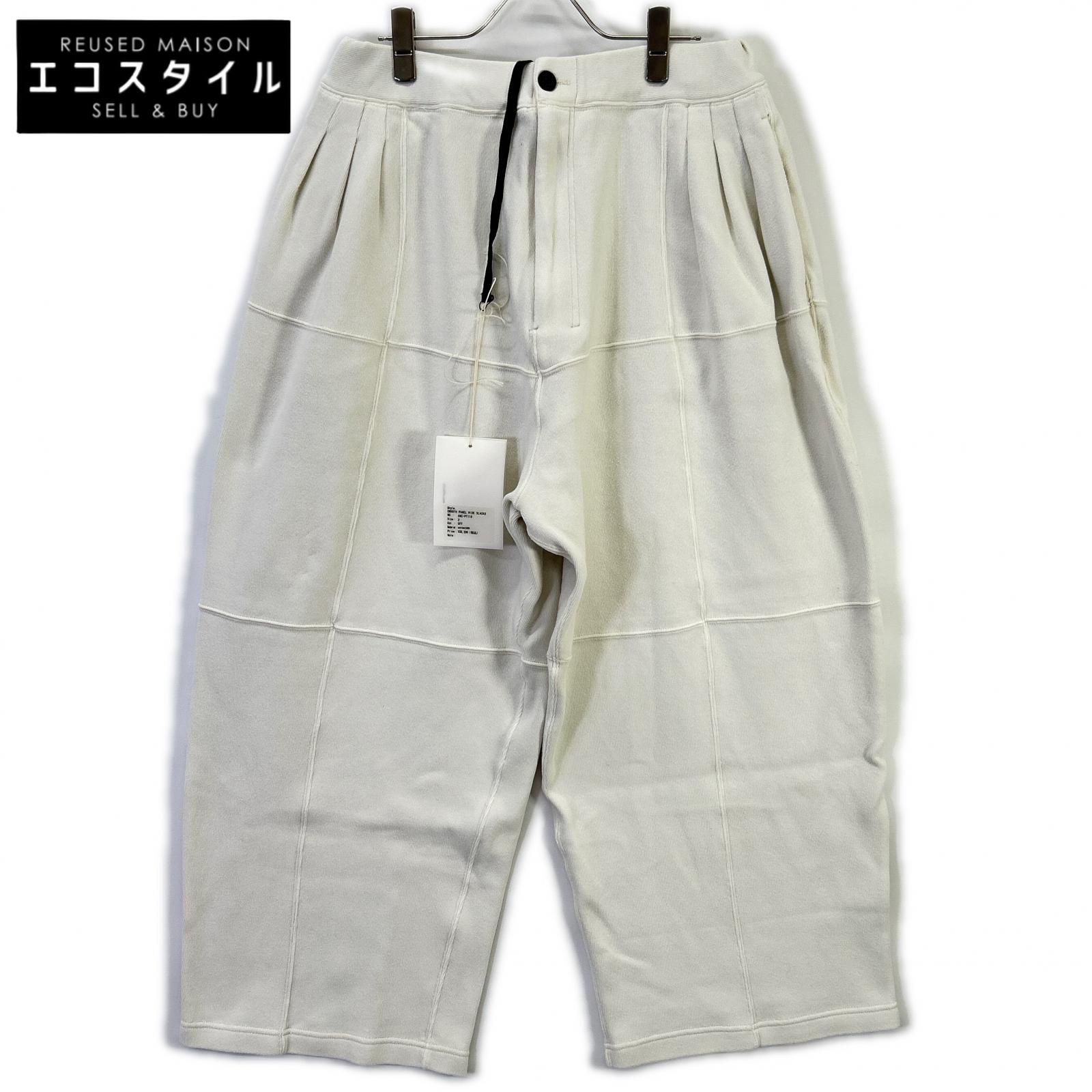 ANCELLM アンセルム 26SS ANC-PT110 白色 SMOOTH PANEL WIDE SLACKS 裤装
