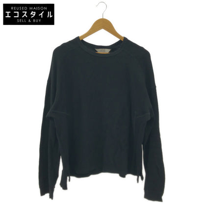 ANCELLM アンセルム ANC-CT159 ブラック WAFFLE CREW NECK LS トップス