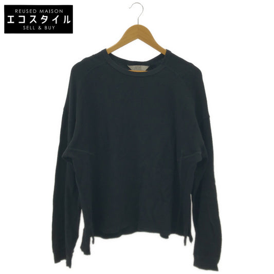 ANCELLM アンセルム ANC-CT159 ブラック WAFFLE CREW NECK LS トップス