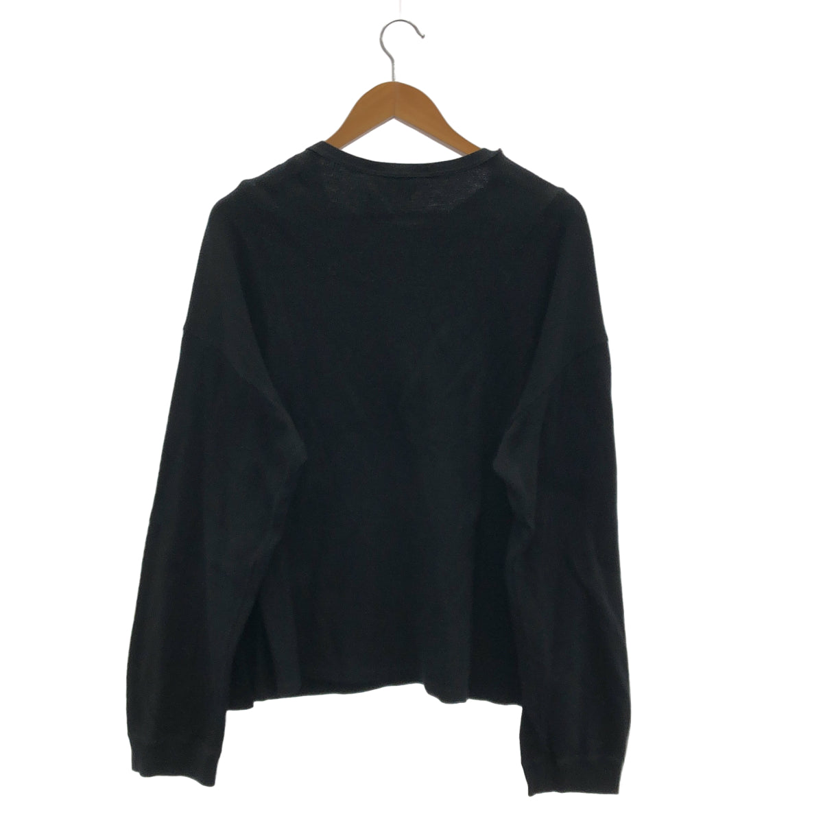 ANCELLM アンセルム ANC-CT159 ブラック WAFFLE CREW NECK LS トップス