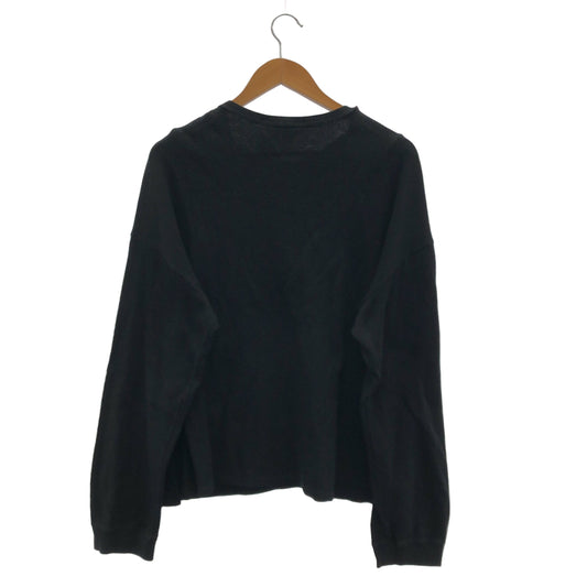 ANCELLM アンセルム ANC-CT159 ブラック WAFFLE CREW NECK LS トップス