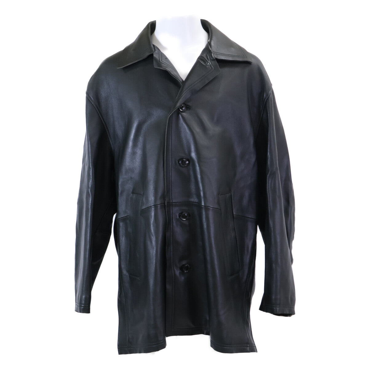 YOKE 【Excellent Condition】YK22AW0401C Cut-Off Leather Car Coat Sheep Leather Cut-Off Car Coat