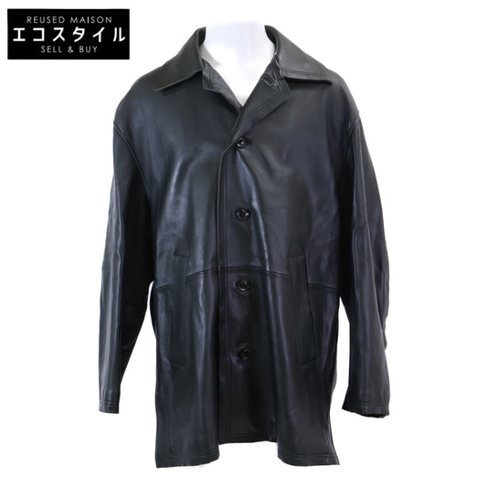 YOAK ヨーク 【美品】YK22AW0401C Cut-Off Leather Car Coat シープレザー カットオフ カー コート