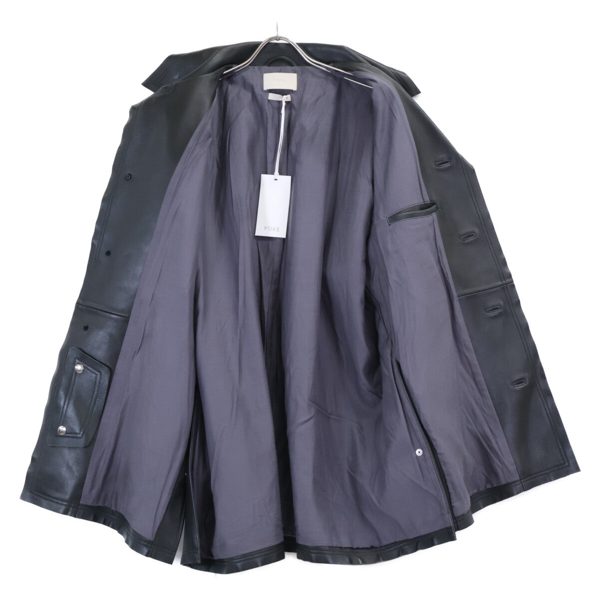 YOKE 【Excellent Condition】YK22AW0401C Cut-Off Leather Car Coat Sheep Leather Cut-Off Car Coat