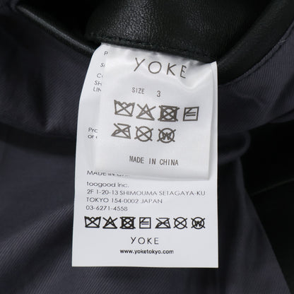 YOKE 【Excellent Condition】YK22AW0401C Cut-Off Leather Car Coat Sheep Leather Cut-Off Car Coat