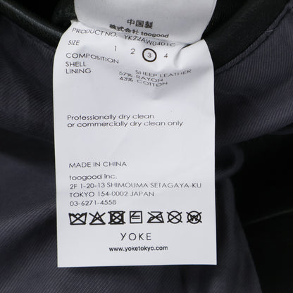 YOKE 【Excellent Condition】YK22AW0401C Cut-Off Leather Car Coat Sheep Leather Cut-Off Car Coat