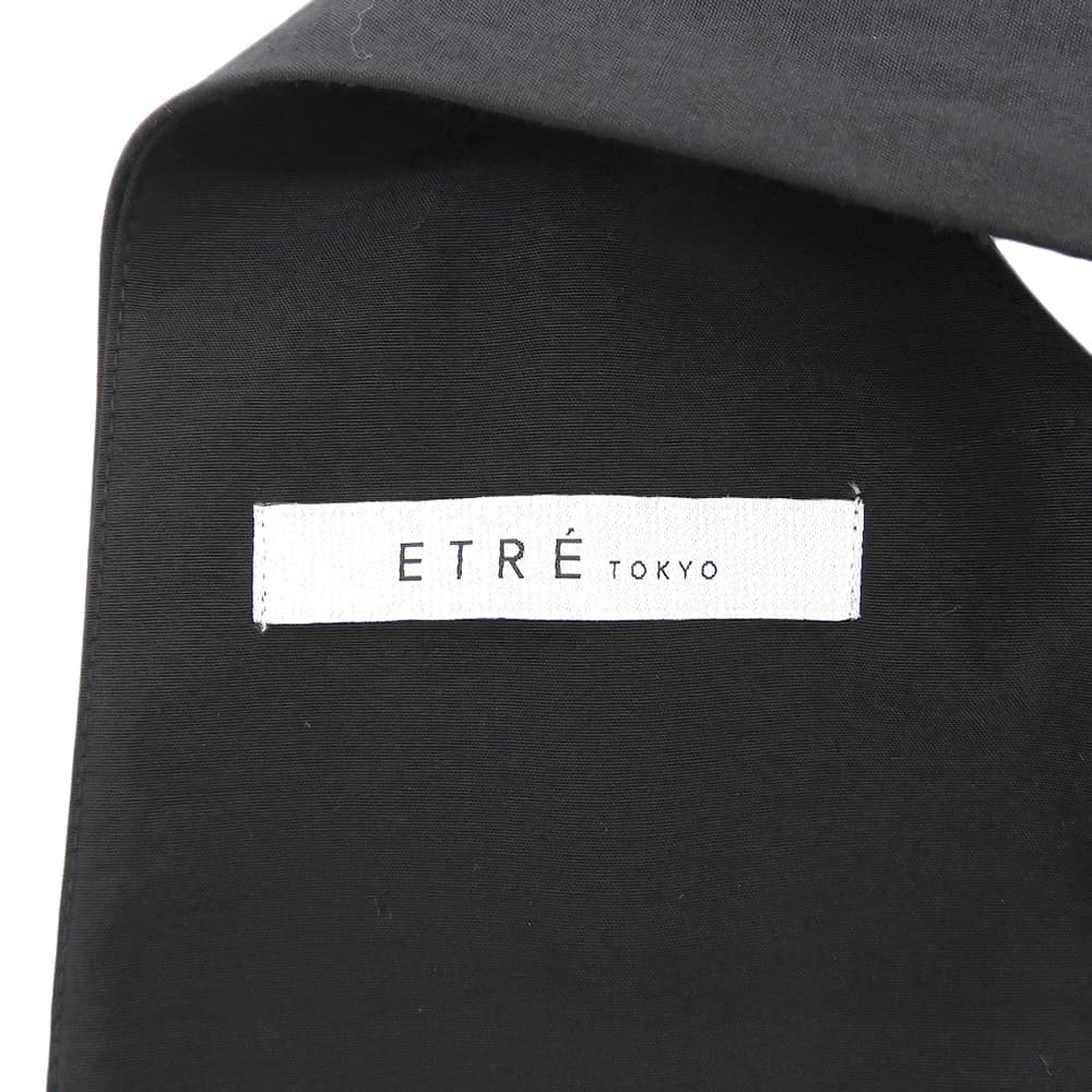 ETRE TOKYO エトレトウキョウ バックオープン Iライン ノースリーブ ワンピース レディース ブラック F ワンピース