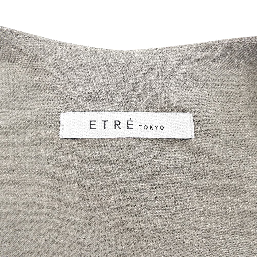 ETRE TOKYO エトレトウキョウ 美品 ノースリーブ Iラインオールインワン レディース ベージュ S オーバーオール オールインワン