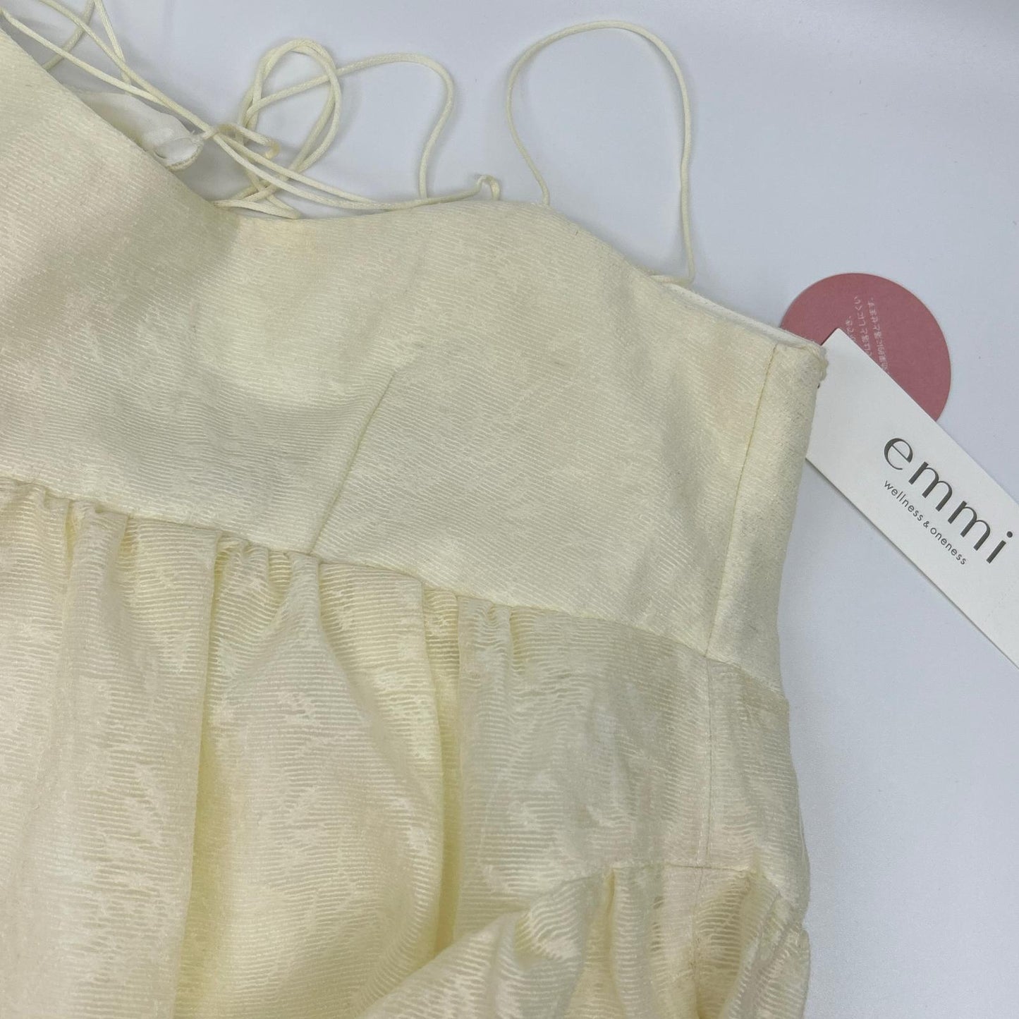 emmi エ米 13WFO261011 象牙色 棉混尼龙 花卉提花连衣裙 连衣裙