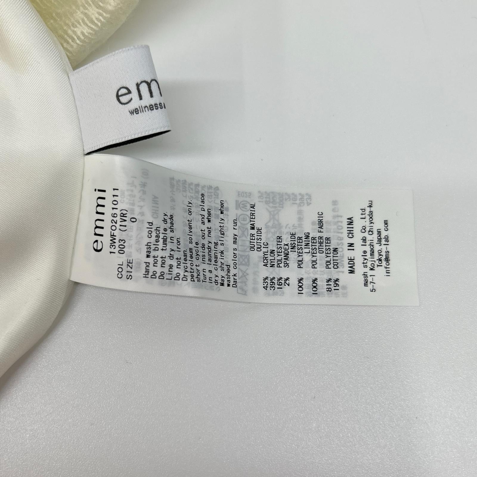 emmi エ米 13WFO261011 象牙色 棉混尼龙 花卉提花连衣裙 连衣裙