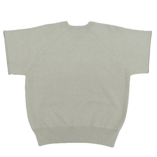 UNITED ARROWS ユナイテッドアローズ 美品 ラメ ショート スリーブ ニット プルオーバー トップス コットン混 グレー 1518-1-993301 トップス