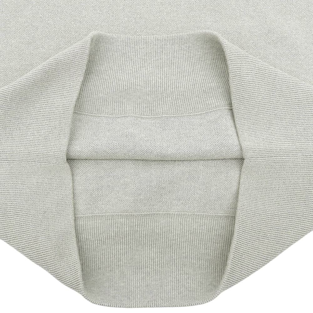 UNITED ARROWS ユナイテッドアローズ 美品 ラメ ショート スリーブ ニット プルオーバー トップス コットン混 グレー 1518-1-993301 トップス