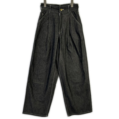 THE RERACS ザ・リラクス 24SS-REPT-207L 黑色 纤维素×棉 纽扣拉链门襟 高腰牛仔裤 下装