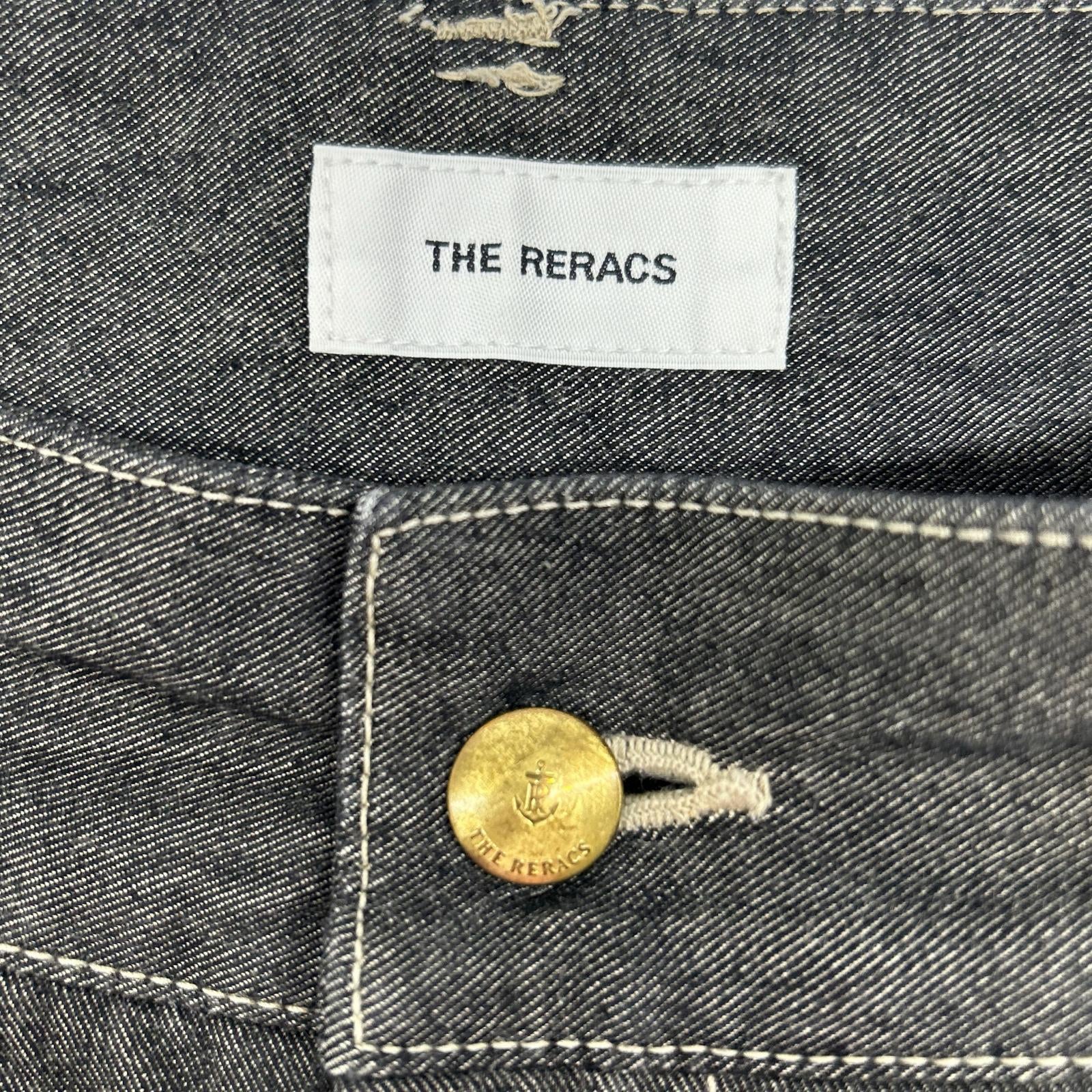 THE RERACS ザ・リラクス 24SS-REPT-207L 黑色 纤维素×棉 纽扣拉链门襟 高腰牛仔裤 下装