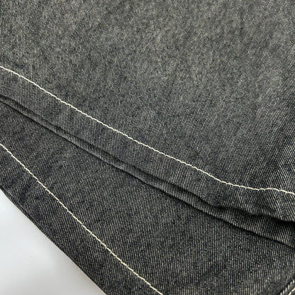 THE RERACS ザ・リラクス 24SS-REPT-207L ブラック セルロース×コットン ジップフライ ハイウエストデニムパンツ ボトムス