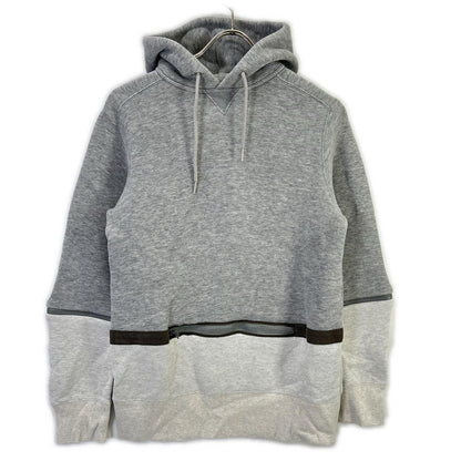 sacai サカイ 20AW 20-02409M グレー×ホワイト コットン デタッチャブルスリーブ2トーンフーディ トップス