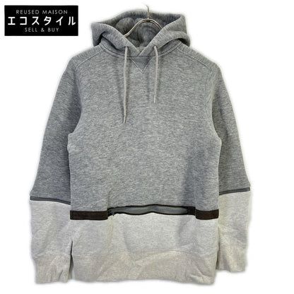 sacai サカイ 20AW 20-02409M グレー×ホワイト コットン デタッチャブルスリーブ2トーンフーディ トップス