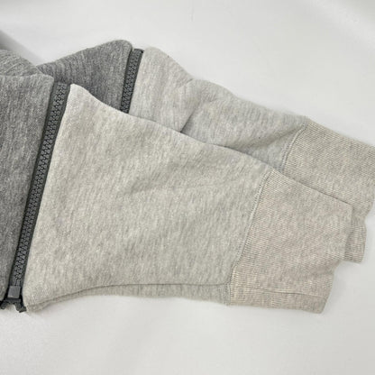 sacai サカイ 20AW 20-02409M グレー×ホワイト コットン デタッチャブルスリーブ2トーンフーディ トップス