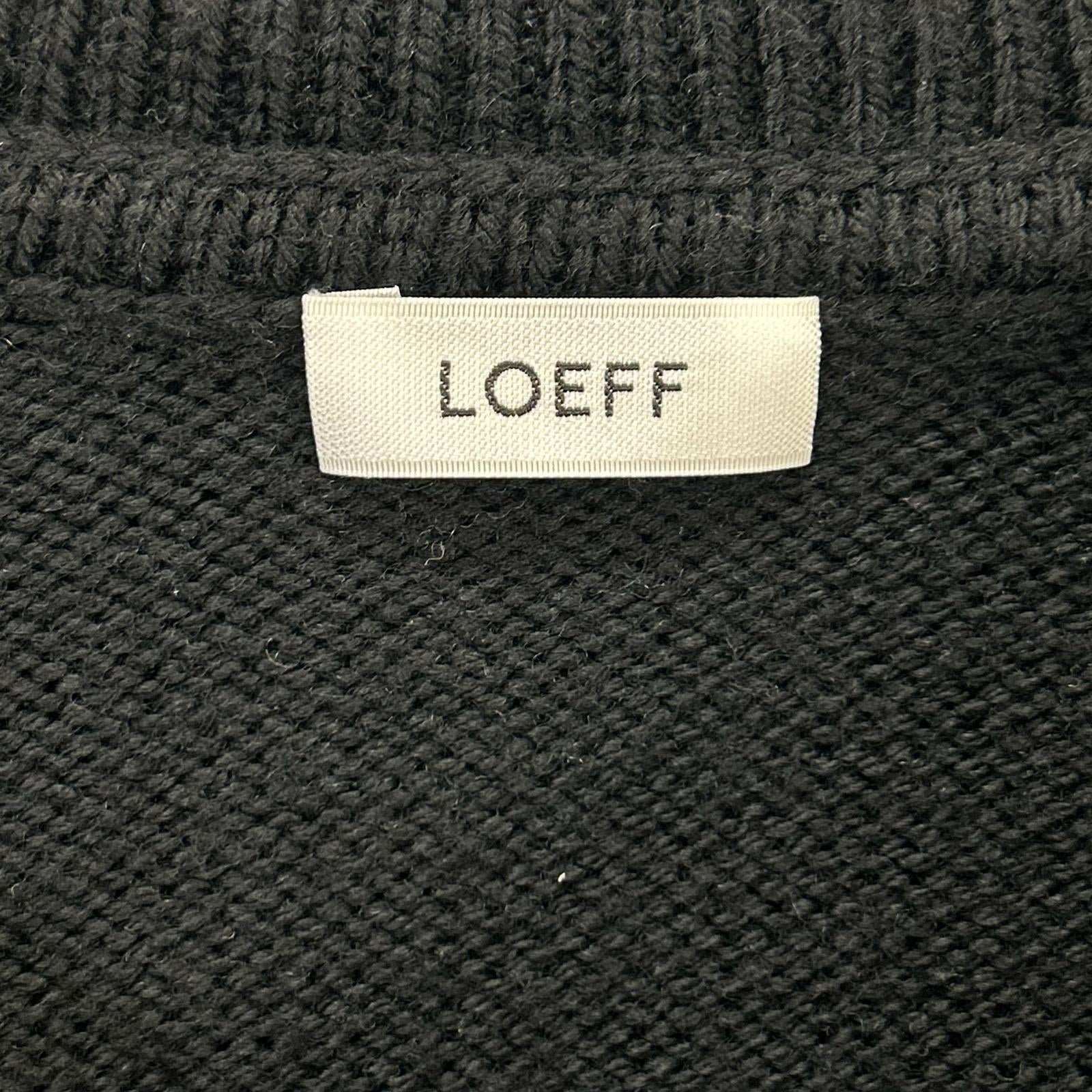 LOEFF ロエフ 8813-106-0048 W 5GG SAILOR ブラック ウール セーラーカラーニットプルオーバー トップス