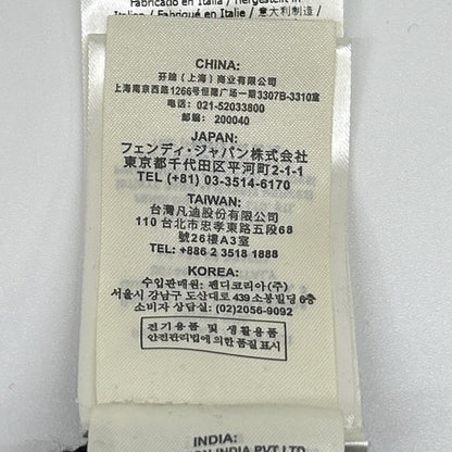 FENDI フェンディ FZZ387 A3M3 ブラック ウール100 ロゴ クルーネックプルオーバーニット トップス