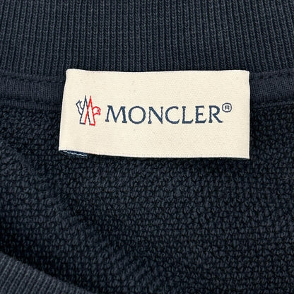 MONCLER モンクレール 22年製 ネイビー FELPA ワッペンデザイン ロゴ クルーネックプルオーバースウェット トップス