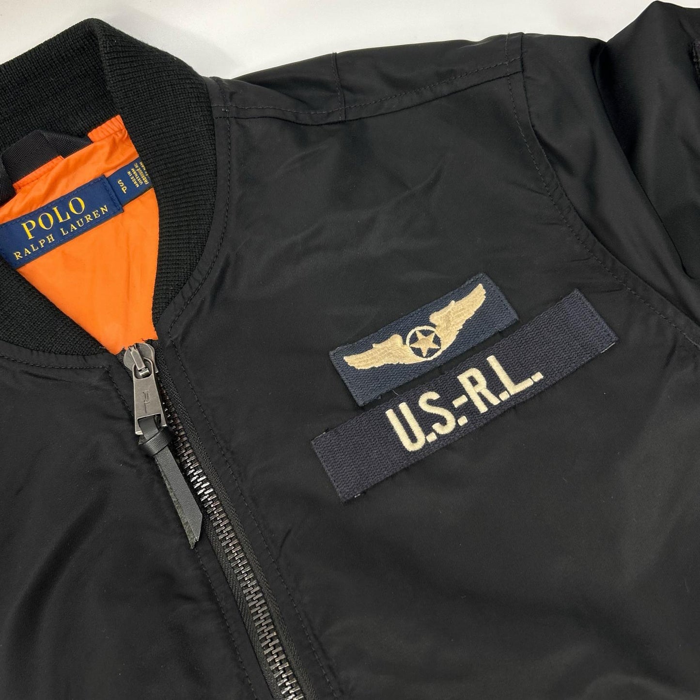 POLO RALPH LAUREN ポロ ラルフローレン ブラック ナイロン MA-1 ボンバー フライトジャケット ジャケット