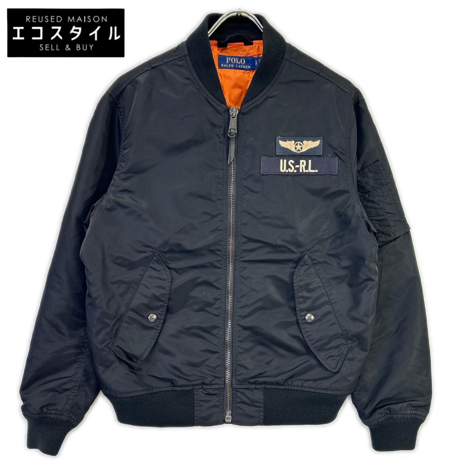 POLO RALPH LAUREN ポロ ラルフローレン ブラック ナイロン MA-1 ボンバー フライトジャケット ジャケット