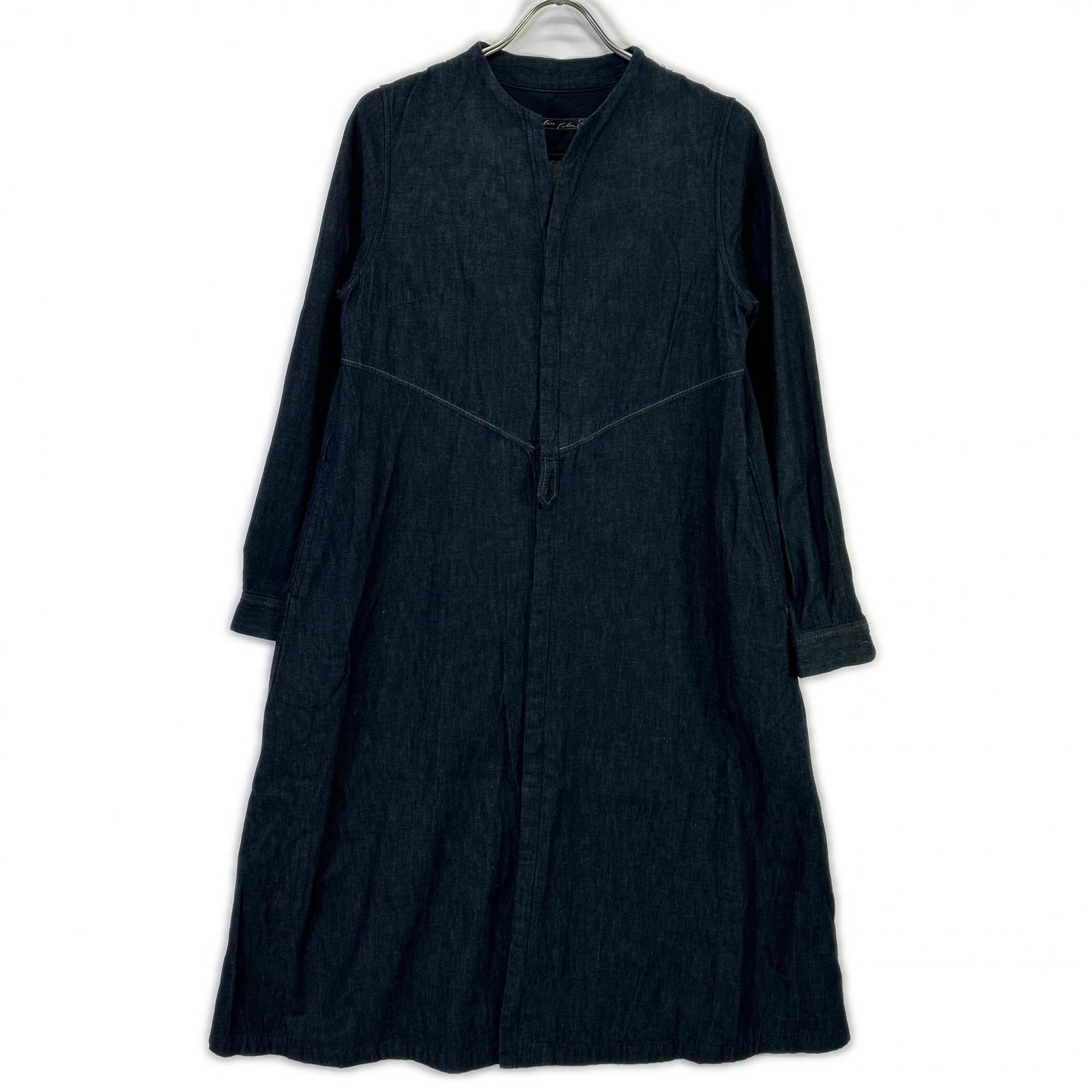 Pallas Palace パラスパレス PFOP3632D インディゴ コットン デニム ロングシャツ トップス