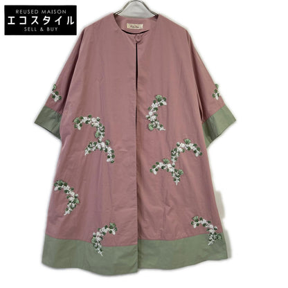 Rain dance Rain dance light pink sequin design nylon collarless coat