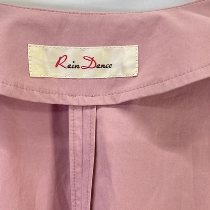 Rain dance Rain dance light pink sequin design nylon collarless coat