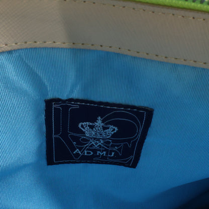 A.D.M.J. Accessoires De Mademoiselle ADMJ 【新品同様】21SS01017 子牛革/モーツァルト バイカラー ライダースポケット付 フラット ショルダーバッグ
