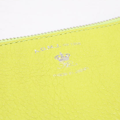 A.D.M.J. Accessoires De Mademoiselle ADMJ 【新品同様】21SS01017 子牛革/モーツァルト バイカラー ライダースポケット付 フラット ショルダーバッグ