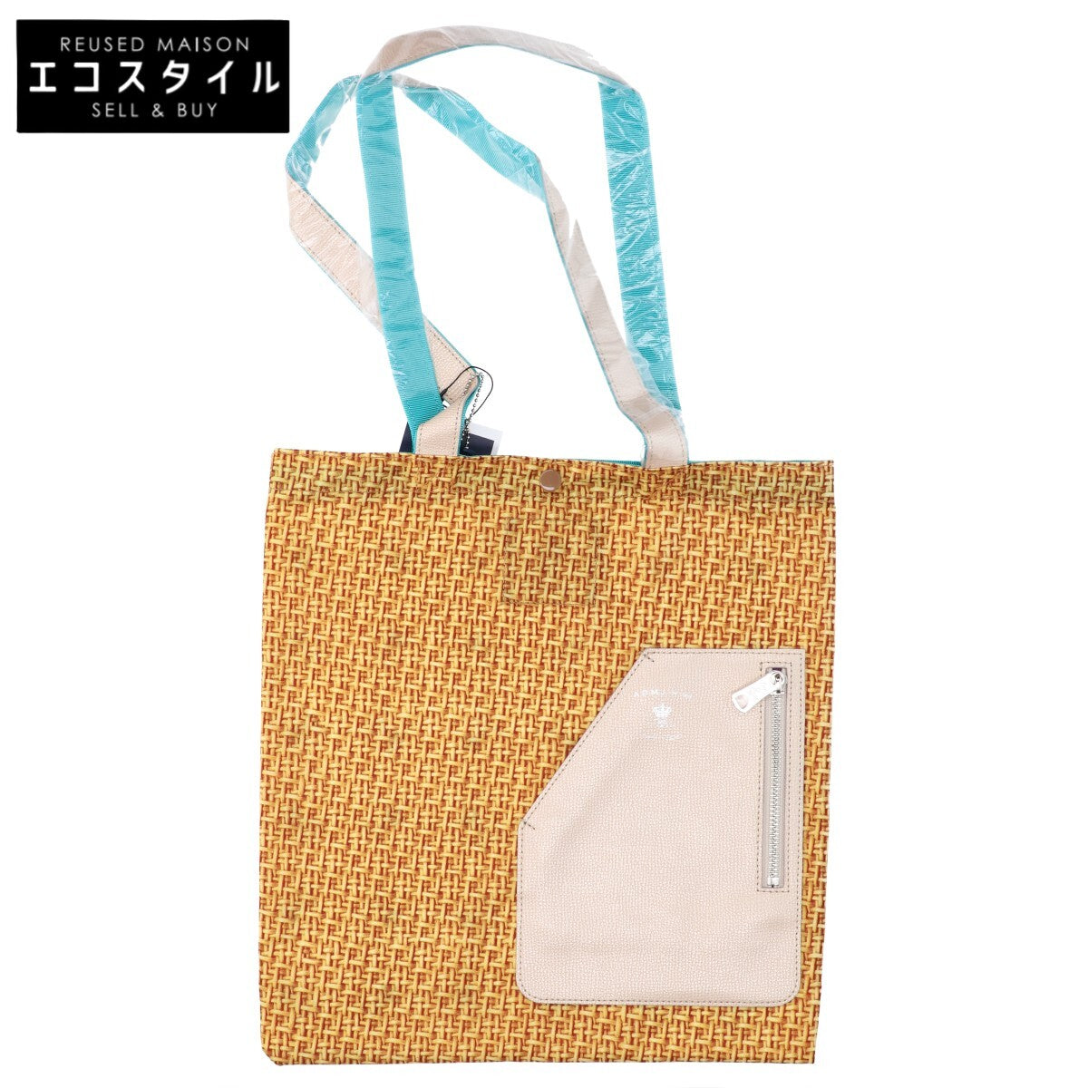 A.D.M.J. Accessoires De Mademoiselle ADMJ 【新品同様】20SC050201 かごプリント ナイロン トートバッグ