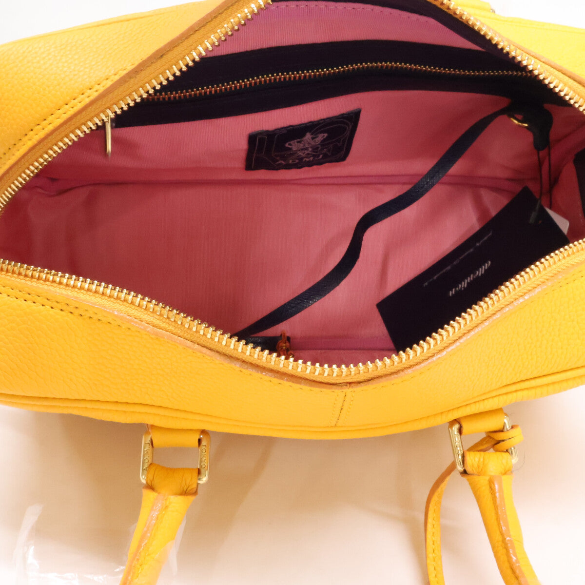 A.D.M.J. Accessoires De Mademoiselle ADMJ 【新品同様】THE BEE モーツァルト スクエア ボストン トートバッグ