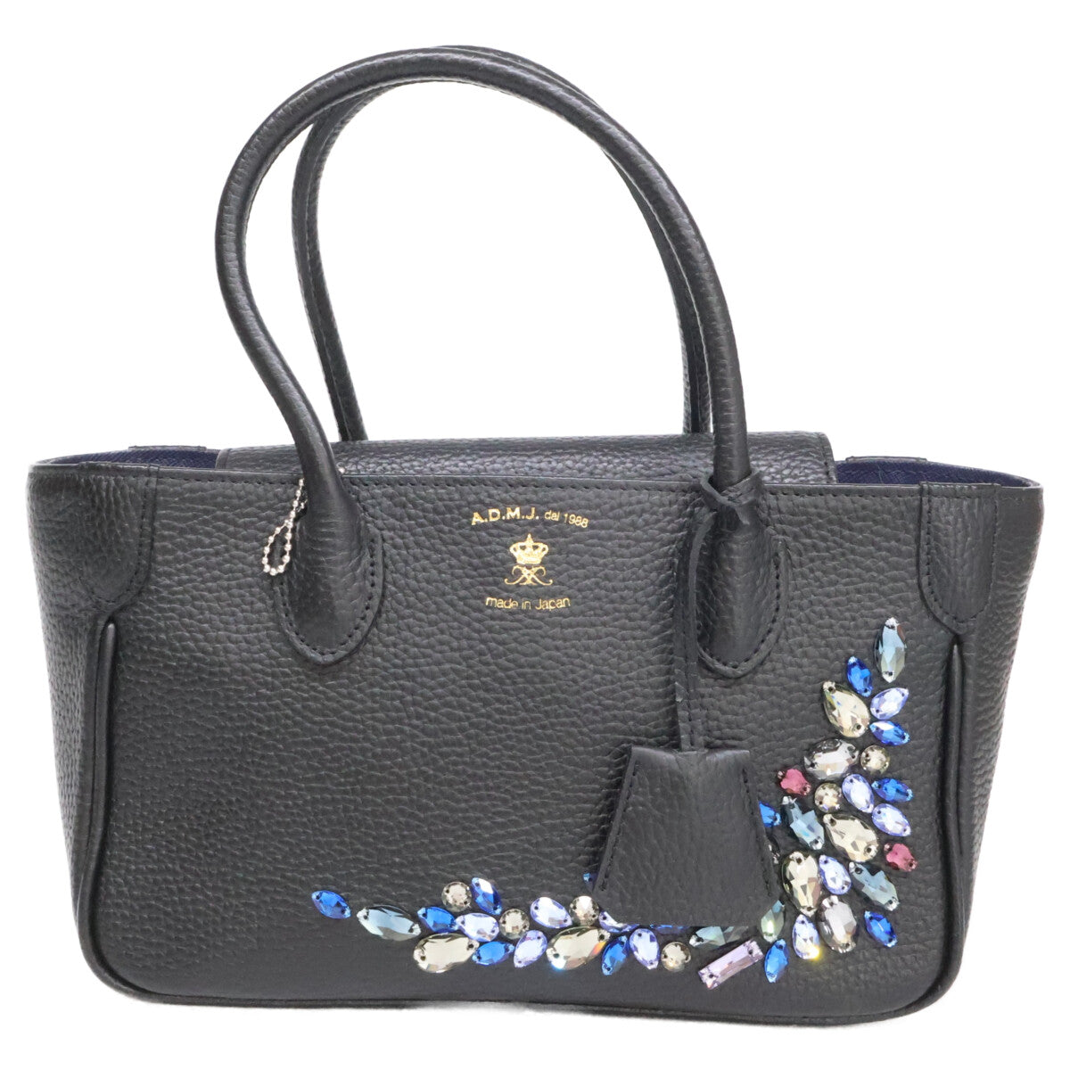 A.D.M.J. Accessoires De Mademoiselle ADMJ 【新品同様】19SC050204 グラデーションスワロフスキー ミニ トートバッグ