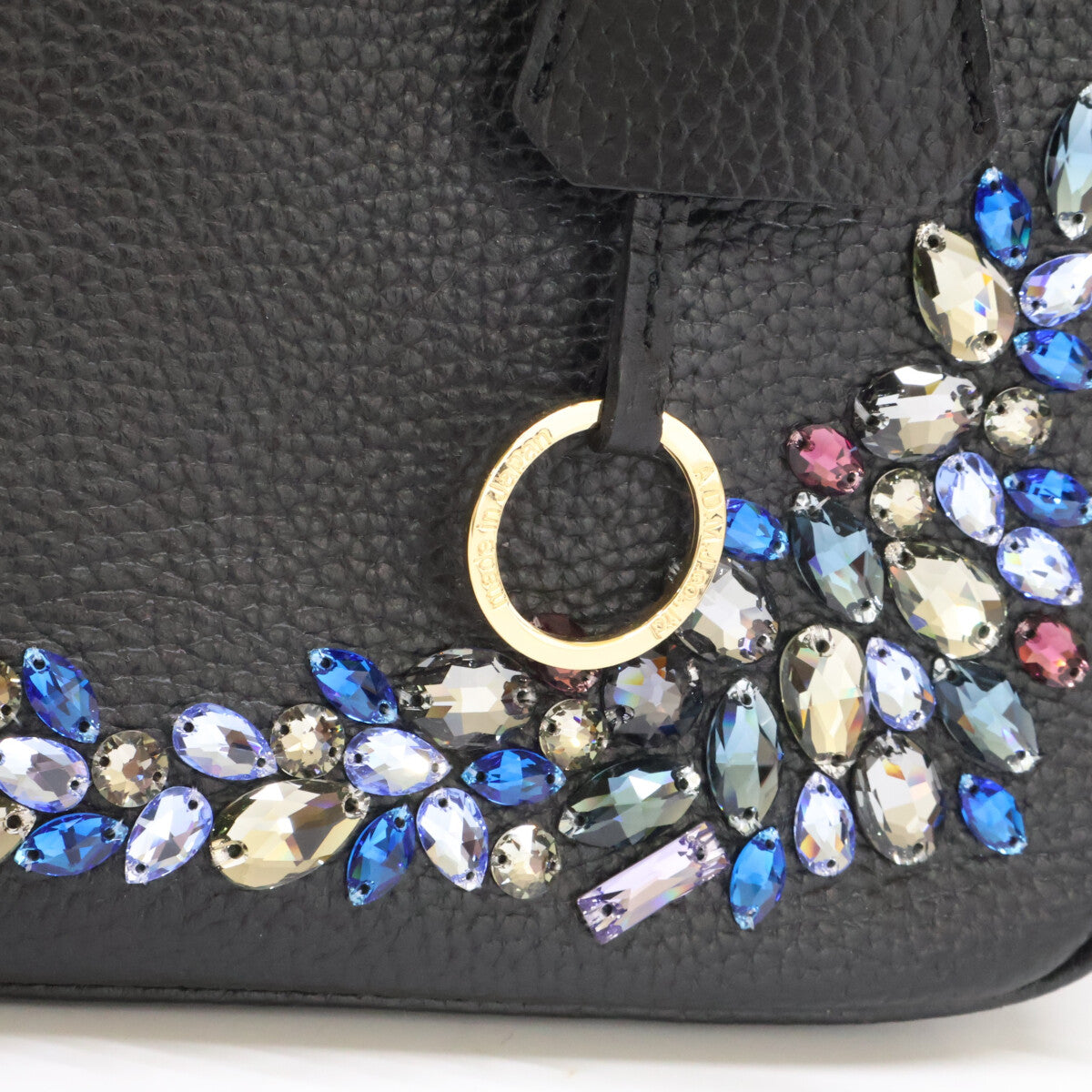 A.D.M.J. Accessoires De Mademoiselle ADMJ 【新品同様】19SC050204 グラデーションスワロフスキー ミニ トートバッグ