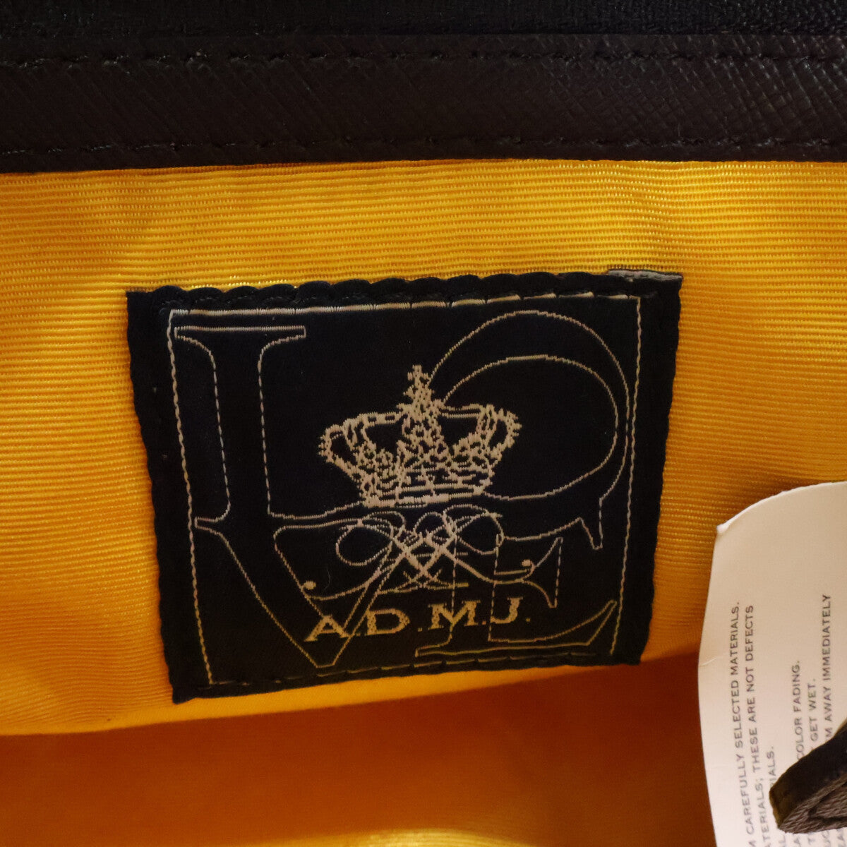 A.D.M.J. Accessoires De Mademoiselle ADMJ 【新品同様】シュリンクレザー ターンロック トートバッグ