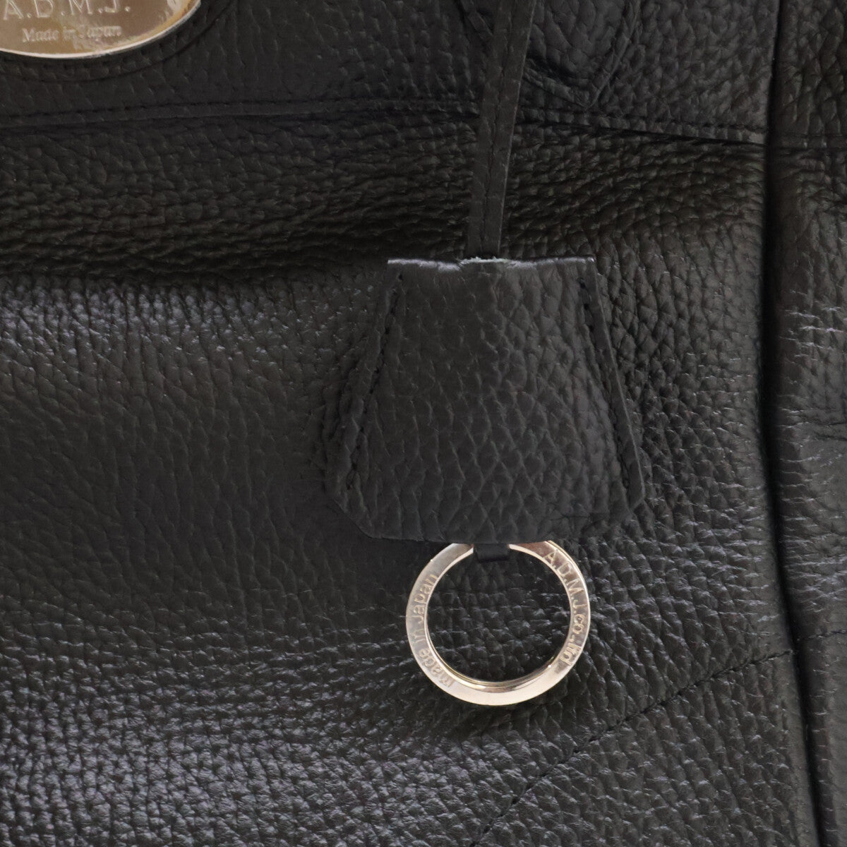 A.D.M.J. Accessoires De Mademoiselle ADMJ 【新品同様】シュリンクレザー ターンロック トートバッグ