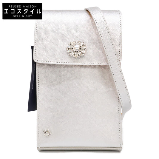 A.D.M.J. Accessoires De Mademoiselle ADMJ 【新品同様】マーガレットモチーフ付 モバイルポーチ ショルダーバッグ