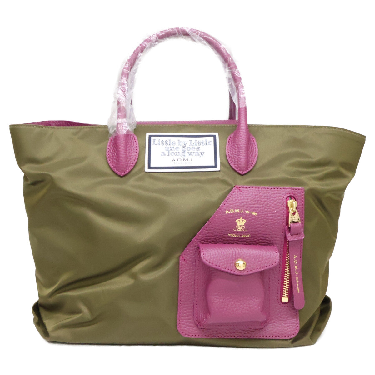 A.D.M.J. Accessoires De Mademoiselle ADMJ 【美品】21SA01016 デービス アウトポケット アクセント トートバッグ