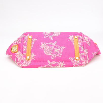 A.D.M.J. Accessoires De Mademoiselle ADMJ 【新品同様】19SC0302CP05 ハイビスカス パイナップル柄 ナイロン コンクルージョン トートバッグ