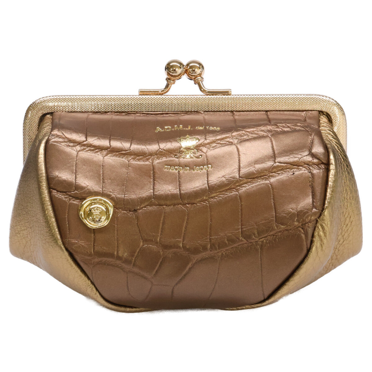 A.D.M.J. Accessoires De Mademoiselle ADMJ 【新品同様】21AW06007 クロコダイル/牛革 ポーチ