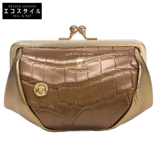A.D.M.J. Accessoires De Mademoiselle ADMJ 【新品同様】21AW06007 クロコダイル/牛革 ポーチ