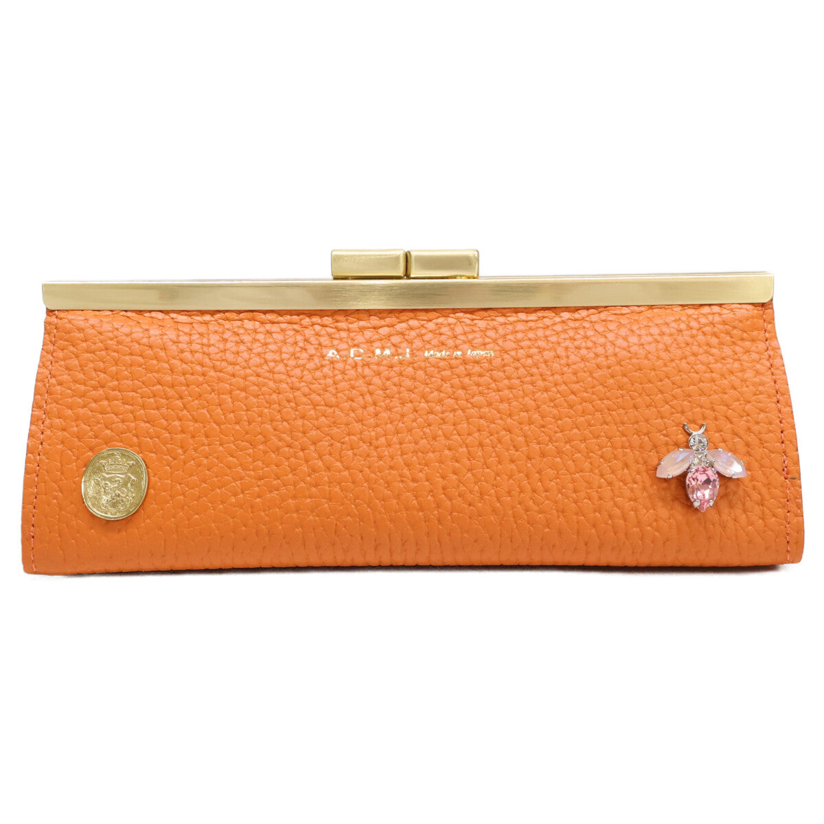 A.D.M.J. Accessoires De Mademoiselle ADMJ 【新品同様】THE BEE 牛革シュリンク型押し 口金マルチケース その他