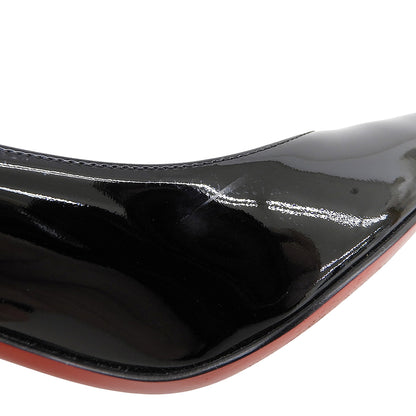CHRISTIAN LOUBOUTIN クリスチャンルブタン 美品 KATE/ケイト パテントレザー ポインテッドトゥ ヒールパンプス 85mm ブラック 36 3140498 シューズ
