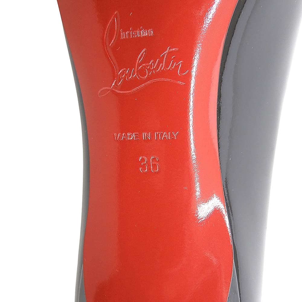 CHRISTIAN LOUBOUTIN クリスチャンルブタン 美品 KATE/ケイト パテントレザー ポインテッドトゥ ヒールパンプス 85mm ブラック 36 3140498 シューズ