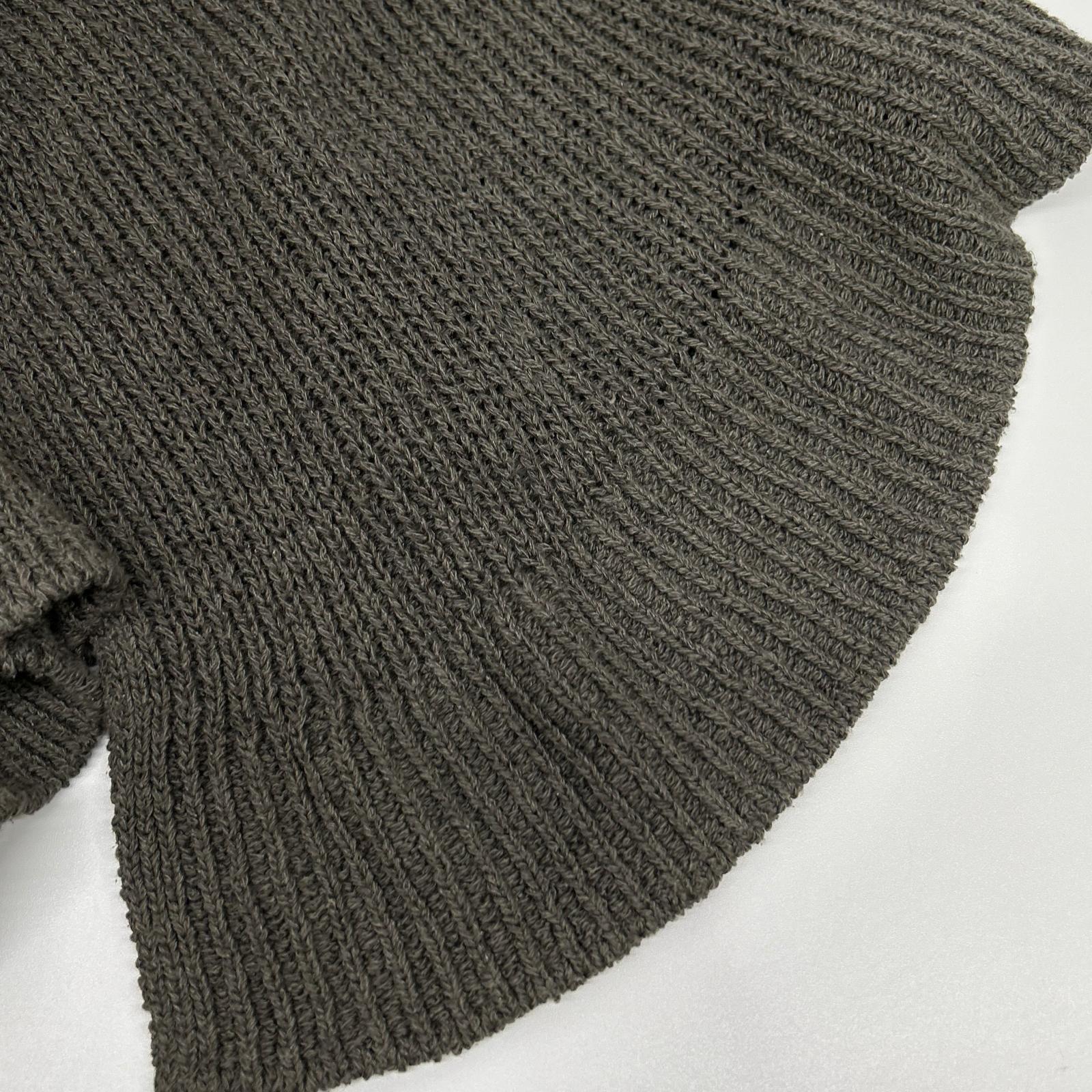 MUSE ミューズ 18-080-500-4160 カーキグレー シルク×リネン ロングニットカーディガン トップス