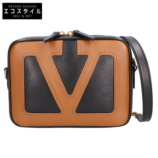 Valentino Garavani ヴァレンティノガラヴァーニ 美品 7W2B0R86PTJ Viva Superstar/ヴィヴァ スーパースター ナッパレザー マキシ Vロゴシグネチャー 2WAYチェーン ショルダーバッグ